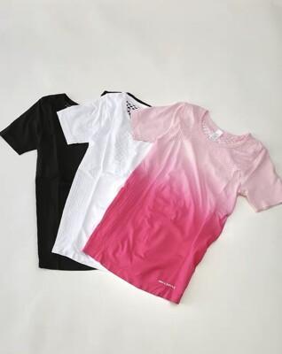 運動上衣t恤漸層素色印花韻律有氧跑步瑜珈lets sea-koi 