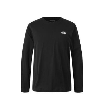the north face 男 logo長袖棉t ap黑8at8/登山/健行/圓領t/休閒t 