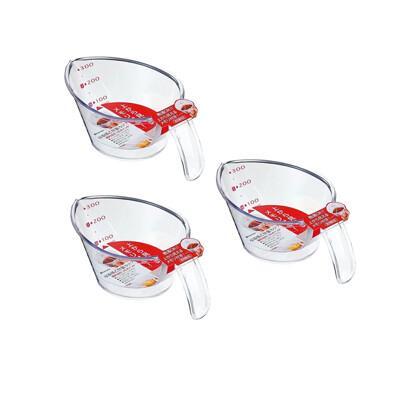 日本inomata日本製耐熱塑膠量杯300ml(3入組) 