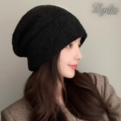 現貨 針織帽子 毛線帽 秋冬新款韓版保暖護耳寬鬆針織堆堆帽#11230507 