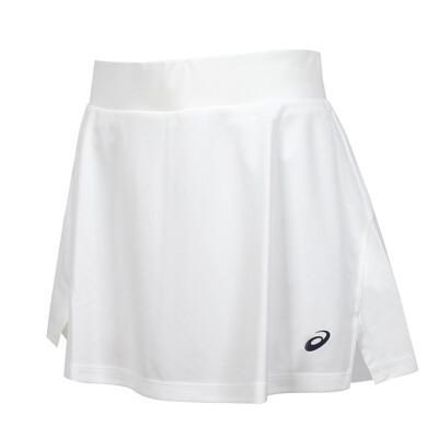 asics 女網球裙-短褲裙 吸濕排汗 運動 休閒 網球 白黑 