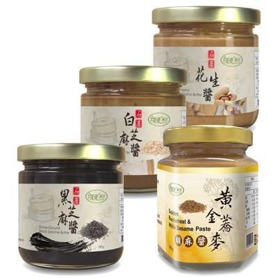 樸優樂活 經典好醬組 石磨黑白芝麻醬 花生醬 蕎麥胡麻醬 From 松果購物at Shop Com Tw