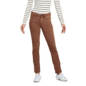 Lands' End Women's Mid Rise Straight Leg Coloured Jeans - 12 34, Brown Lands' End Women's Mid Rise Straight Leg Coloured Jeans - 12 34, Brown