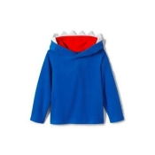 Lands' End Toddlers' Towelling Hoodie, Shark - 2 - 3 years, Blue Lands' End Toddlers' Towelling Hoodie, Shark - 2 - 3 years, Blue