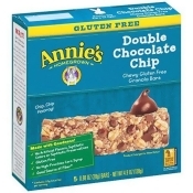 Annie's Homegrown Gluten Free Granola Bars Double Chocolate Chip - Case of 12 - 4.9 oz. Annie's Homegrown Gluten Free Granola Bars Double Chocolate Chip - Case of 12 - 4.9 oz.