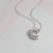 Personalised Silver Mini Russian Ring Necklace Personalised Silver Mini Russian Ring Necklace