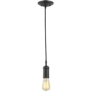 Globe Electric Edison 1-Light Matte Black Pendant, 64906