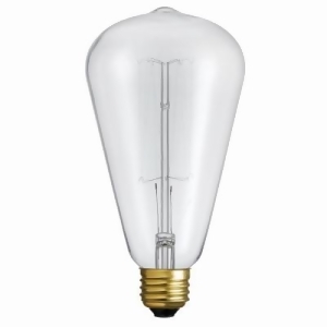 Globe Electric 60W Vintage Edison S-Type Clear Glass Dimmable Incandescent Light Bulb  83008