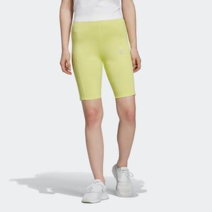 yellow adidas shorts womens