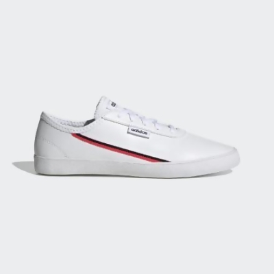 red black and white tennis shoes