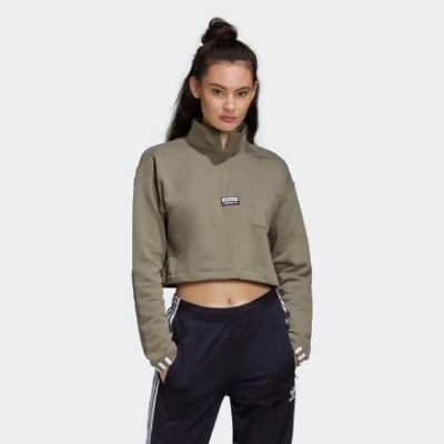 adidas cropped hoodie green