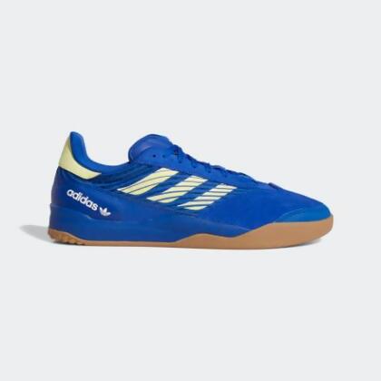 blue and yellow adidas trainers