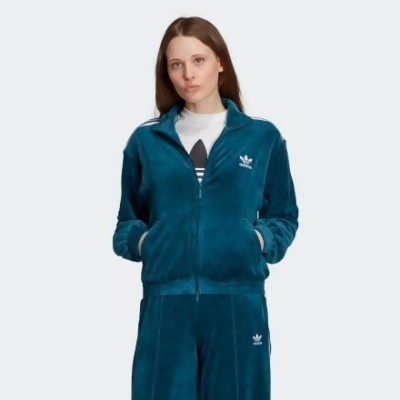adidas Velour Track Jacket Tech Mineral 