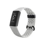 fitbit charge 3 unisex black elastomer band touchscreen smart watch 22.7 mm