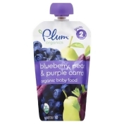 Plum Baby Food, Organic, Blueberry, Pear & Purple Carrot, 2 (6 Months & Up), 4.22 OZ (Pack of 6) Plum Baby Food, Organic, Blueberry, Pear & Purple Carrot, 2 (6 Months & Up), 4.22 OZ (Pack of 6)