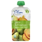 Plum Baby Food, Organic, Pear & Mango, 2 (6 Months & Up), 4 OZ (Pack of 6) Plum Baby Food, Organic, Pear & Mango, 2 (6 Months & Up), 4 OZ (Pack of 6)