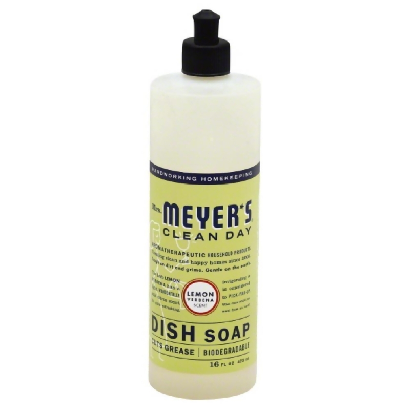 Mrs Meyers Dish Soap, Lemon Verbena Scent, 16 OZ (Pack of