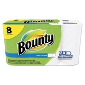 Bounty® - Select-a-Size Perforated Roll Towels, 11 x 5.9, White, 63 Sheets/Roll, 8/Pack Bounty® - Select-a-Size Perforated Roll Towels, 11 x 5.9, White, 63 Sheets/Roll, 8/Pack