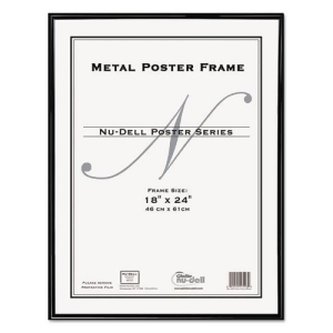Nudell Metal Poster Frame Plastic Face 18 x 24 Black - All