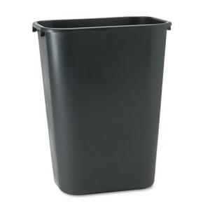 Rubbermaid Commercial Deskside Plastic Wastebasket Rectangular 10 1/4 gal Black - All