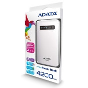 ADATA 4200MAH 8MM POWER BANK-WHITE PV100 ADATA 4200MAH 8MM POWER BANK-WHITE PV100