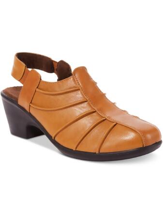 Easy Street Womens Manner Faux Leather Slingback Mules 