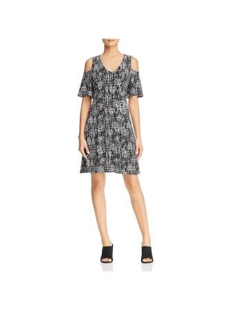 Robert Michaels Womens Cold Shoulder Knee Length Wear To Work