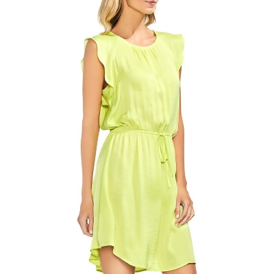Vince Camuto Womens Satin Flutter Sleeves Casual Dress From Bhfo