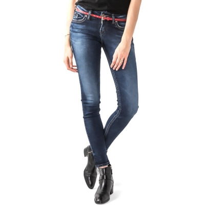 Silver Jeans Co. Womens Suki Denim Mid-Rise Skinny Jeans 