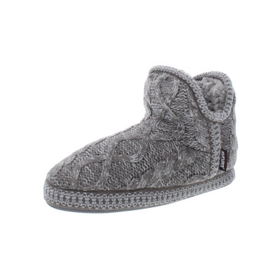 Muk Luks Womens Ankle Faux Fur Bootie Slippers 