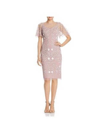 Adrianna papell embellished illusion hotsell sheath dress