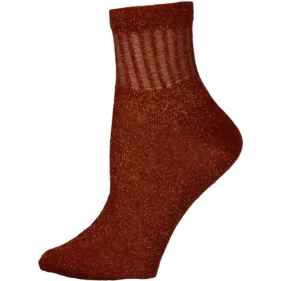 Free People Womens Roseland Metallic Lurex Ankle Socks 