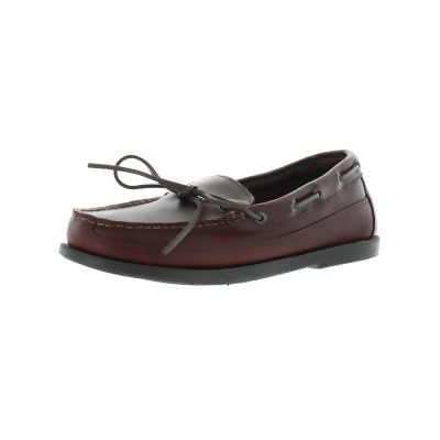 Life Outdoors Mens One Leather Slip On Boat Shoes 