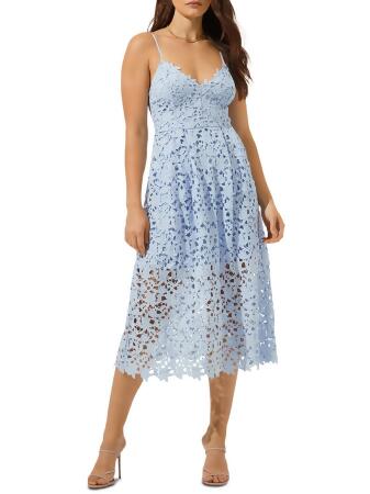 Astr lace hot sale v neck dress