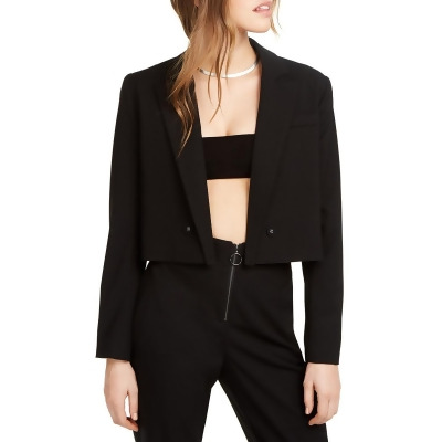 Danielle Bernstein Womens Cropped Suit Separate Open-Front Blazer 