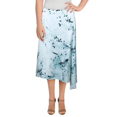 Alfani Womens Printed Asymmetric A-Line Skirt 