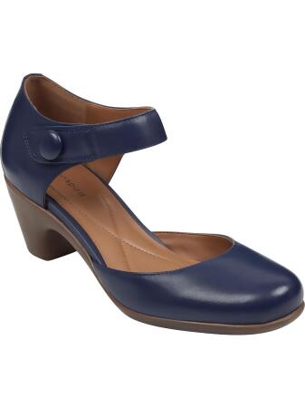 Easy Spirit Womens Clarice Cushioned Footbed Block Heel Mary Jane Heels 