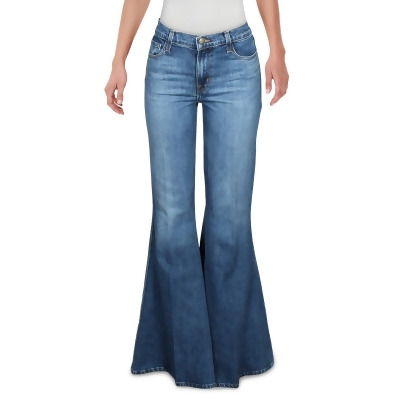 J Brand Womens Valentina Denim Medium Wash Flare Jeans 