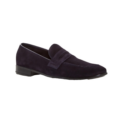 The Men's Store Mens Suede Slip On Penny Loafers 