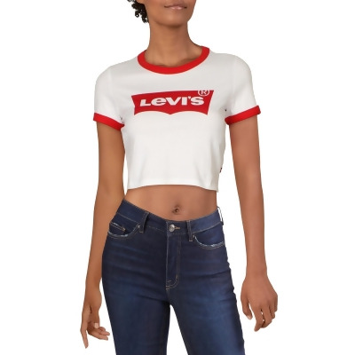 Levi's Womens Juniors Cotton Crop T-Shirt 