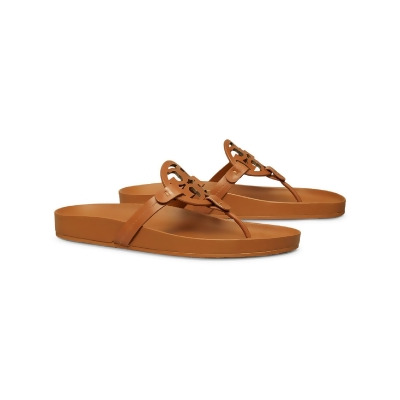 Tory Burch Womens Miller Cloud Leather Footbed Flat Sandals 