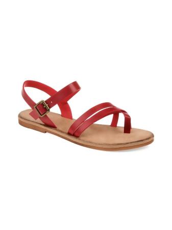 Journee Collection Womens Vasek Strappy Slingback Flat Sandals 
