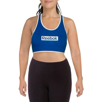 Reebok Womens Plus Linear Low Impact Fitness Sports Bra 
