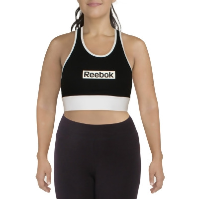 Reebok Womens Plus Linear Fitness Workout Sports Bra 