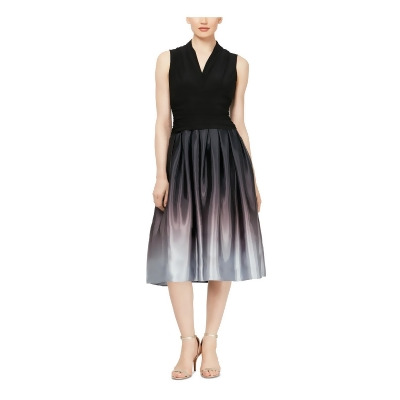 SLNY Womens Ruched Glitter Cocktail and Party Dress 