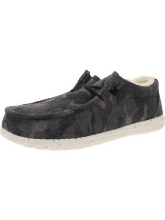 Crevo Mens Ronnie Sherpa Faux Shearling Slip On Loafers 