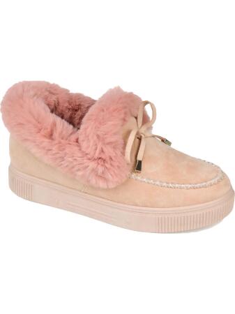 Journee Collection Womens Midnight Faux Suede Moccasins 