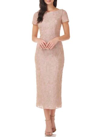 Js collections embroidered lace sheath dress discount