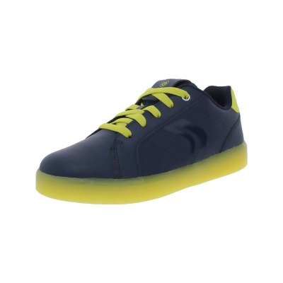 Geox Respira Boys Kommodor Faux Leather Fitness Light-Up Shoes 