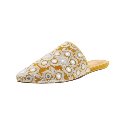 Tory Burch Womens Elora Suede Embellished Mules 